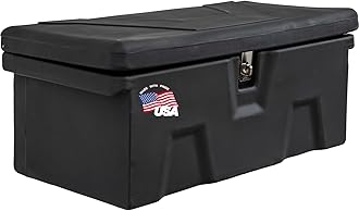 BUYERS PRODUCTS COMPANY 1712230 Black Poly All-Purpose Chest, 32.1 x 14.9 x 13.75 Inch, 2.6 cu. ft., Made In The USA, Contractor Tool Box For Storage & Organization, Durable Job Box