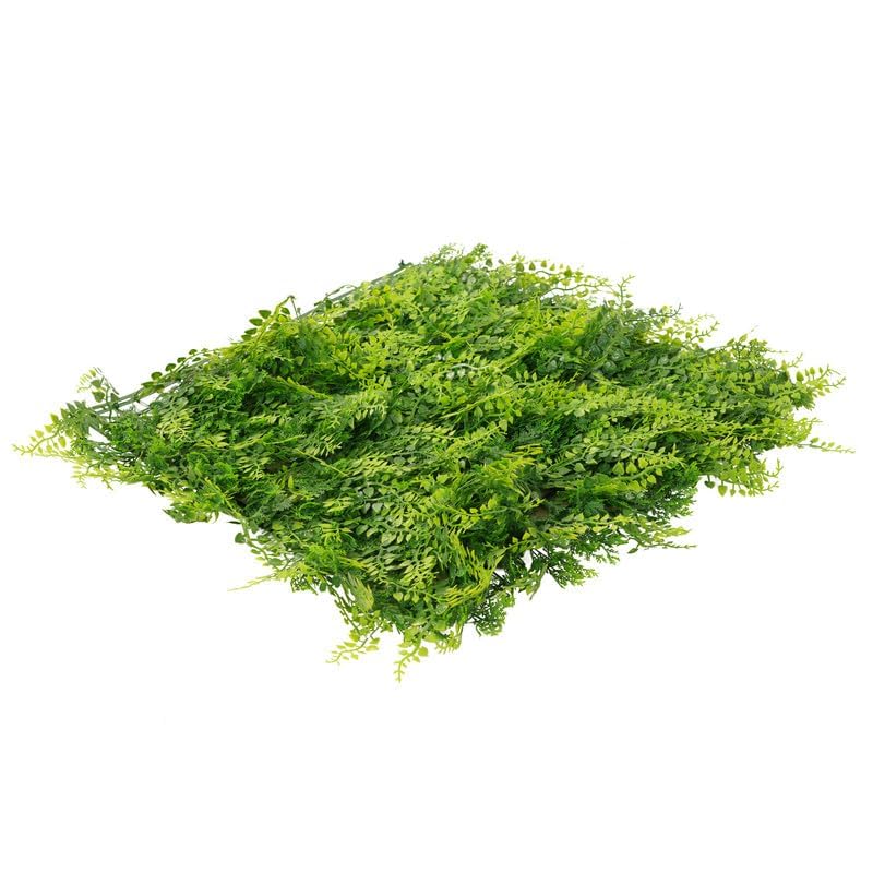 Image of Artificial Wall Grass for Home Decoration (1 Pcs) I Grass Mat for Wall I Vertical Garden Artificial Plants (Green Leaves Design, 50cm X 50cm X 5cm, Plastic, Pack of 1)