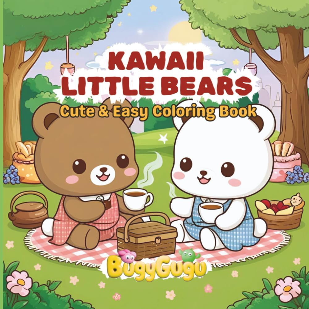 KAWAII LITTLE BEARS: Bold and Easy Coloring Book