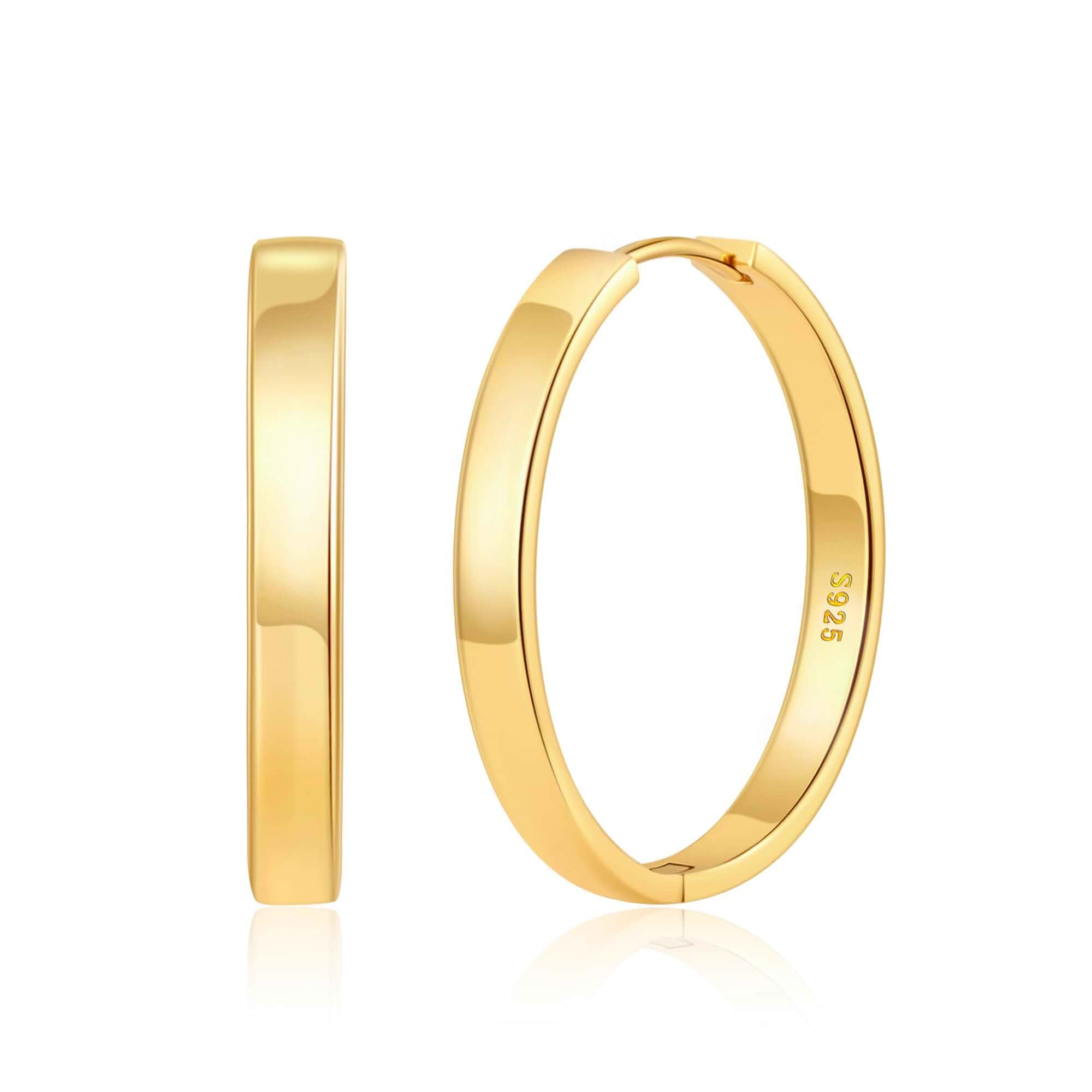 Small Chunky Hoop Earrings For Women Hypoallergenic Hoops Gold & Silver Hoop Earrings Minimalist for Everyday Wear Trendy With a Secure Closure Lightweight Jewelry 20/25/30MM