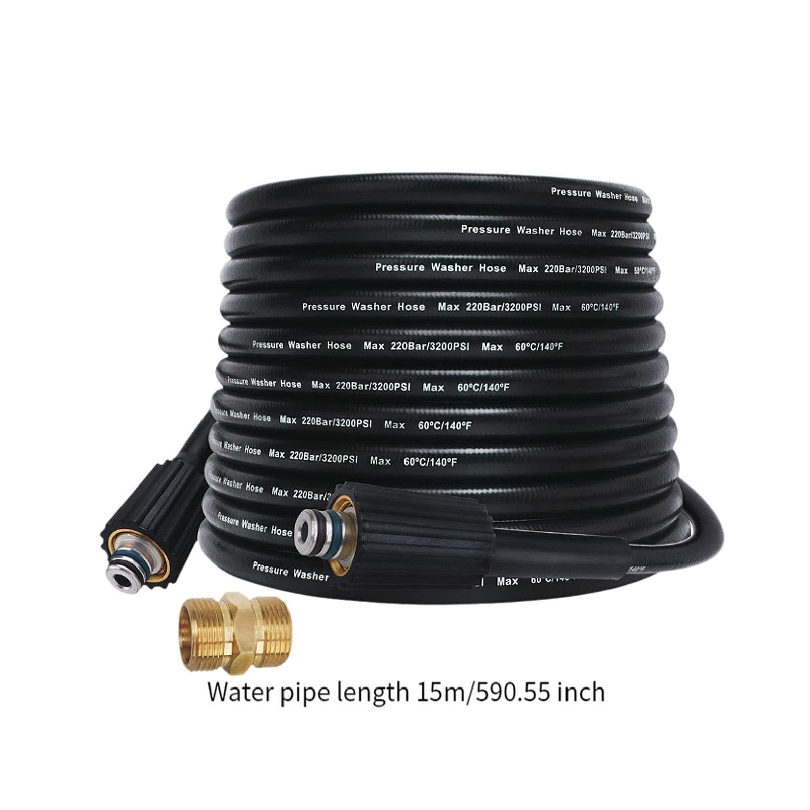 Tubo flessibile per idropulitrice da 3200 psi con raccordo,15m