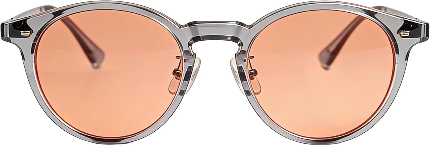 BRADDELL Round FL-41 Rose Tinted Migraine Light Sensitivity Glasses for Fluorescent LED Glare, Photophobia and Eye Strain (Clear) - Image 2