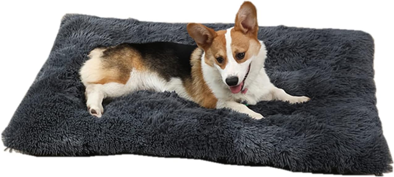 Tecageaon Dog Bed Mat,crate Pet Bed Mat Pad,Soft Plush Washable Dog