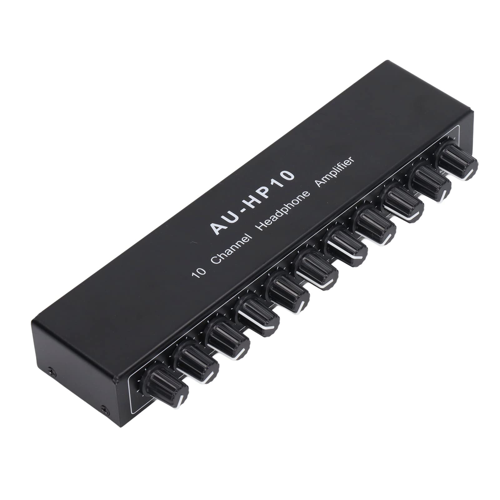 Wzmacniacz Stereo 10 10-kanałowy Wzmacniacz Słuchawkowy - Oddzielny Dystrybutor Kompatybilny ze Słuchawkami 3,5 Mm i 6,35 Mm.Niezależna Regulacja Głośności.Zasilanie Prądem Stałym 12V.