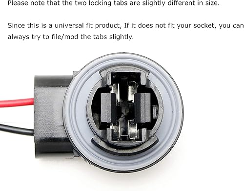 Miniatura 3 de iJDMTOY 2 adaptadores de cableado de resistencia de carga de un solo filamento 3156 en línea 50 W 6 ohmios para instalar luces LED de señal de giro