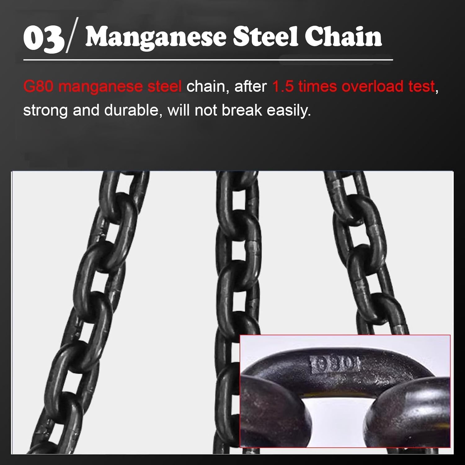 Catena Di Sollevamento 4 Tonnellate - Imbracatura A 4 Gambe Con Ganci In Acciaio - Foto 3