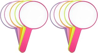 FOMIYES 10pcs specchio a mano rotondo palmare specchio cosmetico specchi con maniglia viaggio trucco specchi