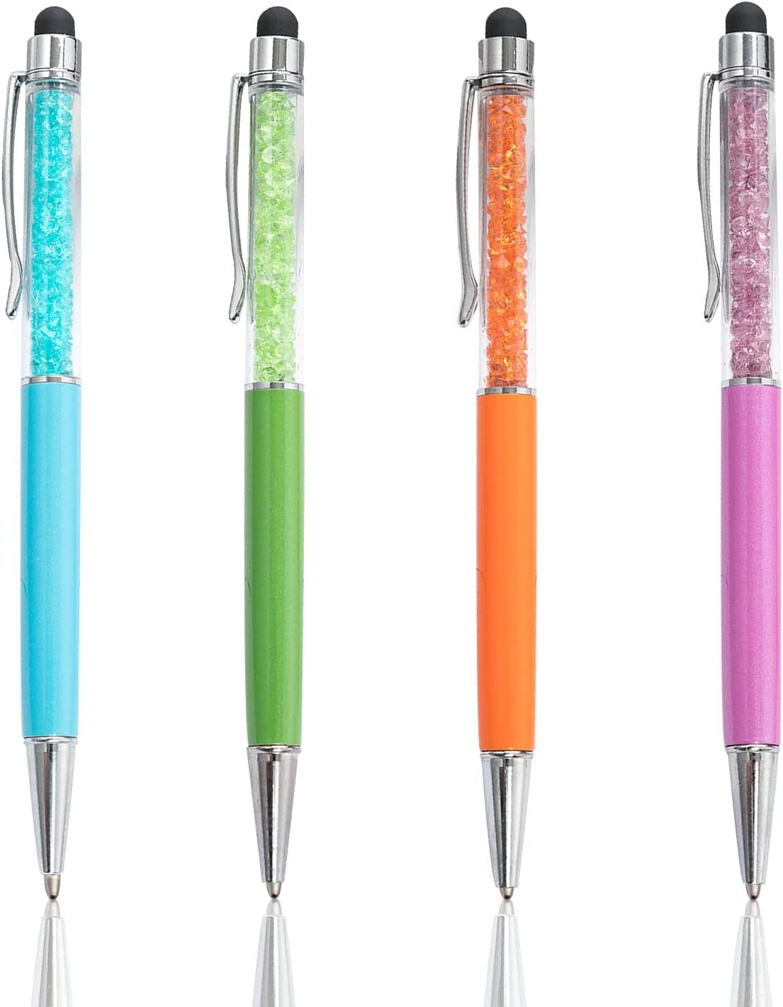 4Pcs Capacitive Stylus Ballpoint Pen, 2 in 1 Stylus Pen Ballpoint Pen,Black Ink,Applicable for All Capacitive Touch Screen Device. (Style 2)