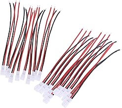 OSALADI 20 Peças Conectores De Bateria Linha De Conector De Bateria Macho Fêmea Fio Conector De Cabo Plugue Micro Conector De 2 Pinos Plugue De Cabo De Silicone Fio De Silicone Fio De