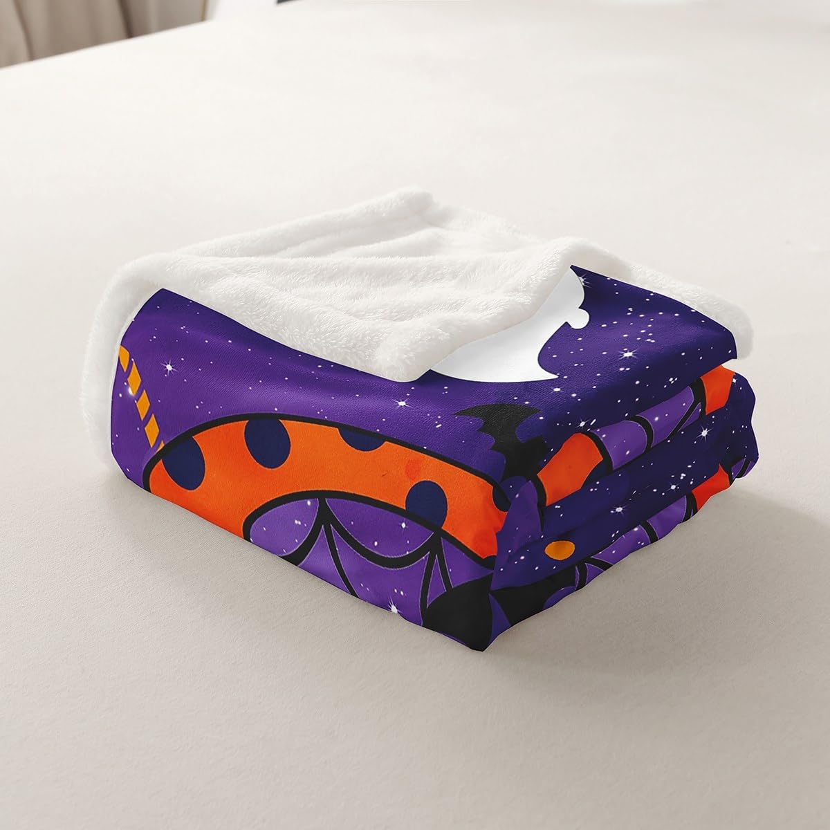 Erosebridal Bats Halloween Decoration Ghost Fleece Blanket Halloween Letter G Sherpa Blanket 60"x80" | Monogrammed Personalized Gothic Initial Letter Fuzzy Plush Throw