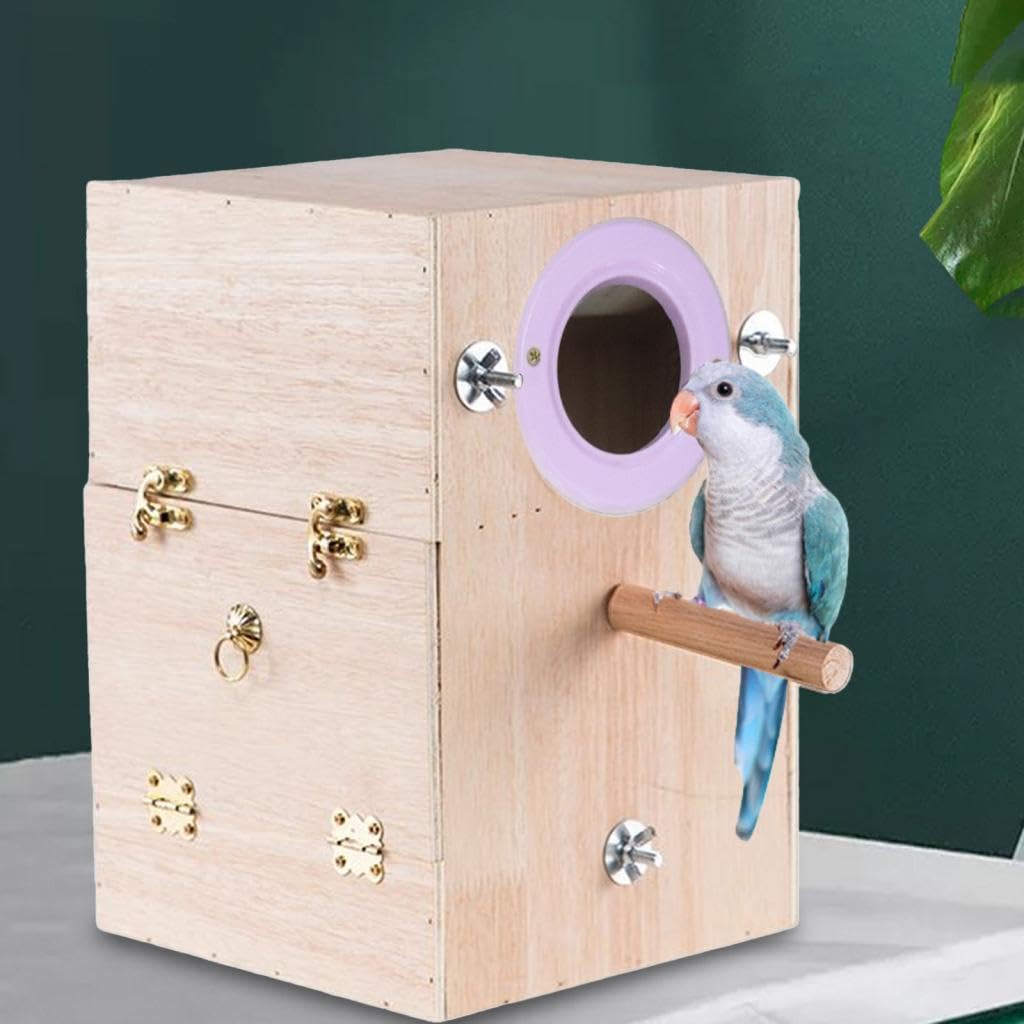Nido para Loros, Nido para Periquitos, para Pájaros, Nido para Canarios, Cacatúas, Colgando a la Izquierda
