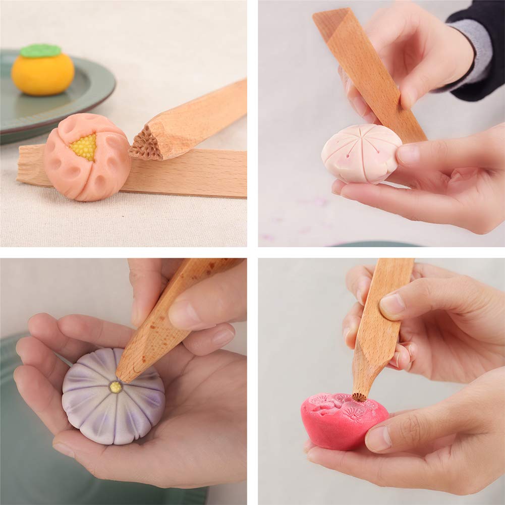 Amazon｜Umora 和菓子 製菓 押棒 三角押棒 木製 練りきり型