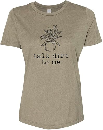 Camiseta de cuello redondo serigrafiada para mujer, camisas con refranes, azul polvoriento o verde oliva