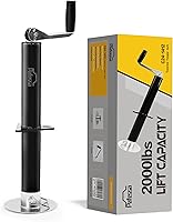 Vista 8 de Gato de lengua para remolque, capacidad de elevación de 2000 libras, marco en A de elevación de 15 pulgadas, resistente - Gato de remolque manual