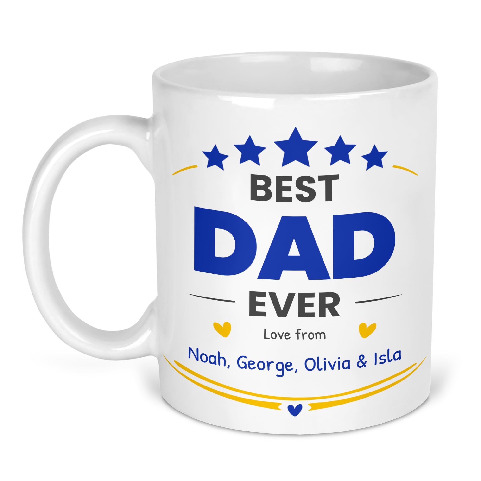 Chicken Craft Personalised Best Dad Ever Mug - Add Your Names, Gift for Dad on Fathers Day or Birthday โ image 1