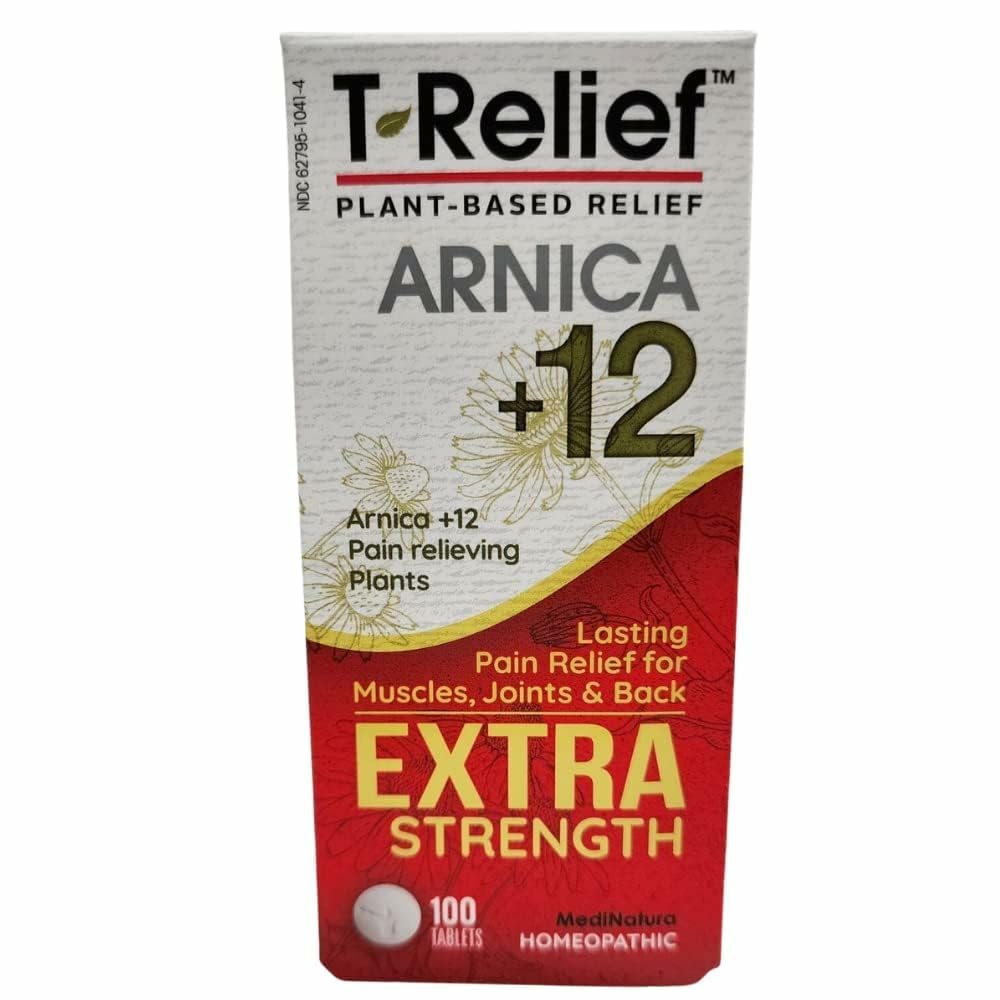 MediNatura T-Relief Arnica +12 Tablets, ES Discomfort Relief, 100 ct, 2 Pk — Amazon image 4