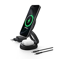 Belkin 2 in 1 Caricatore Wireless, Stazione di Ricarica Wireless 15 W