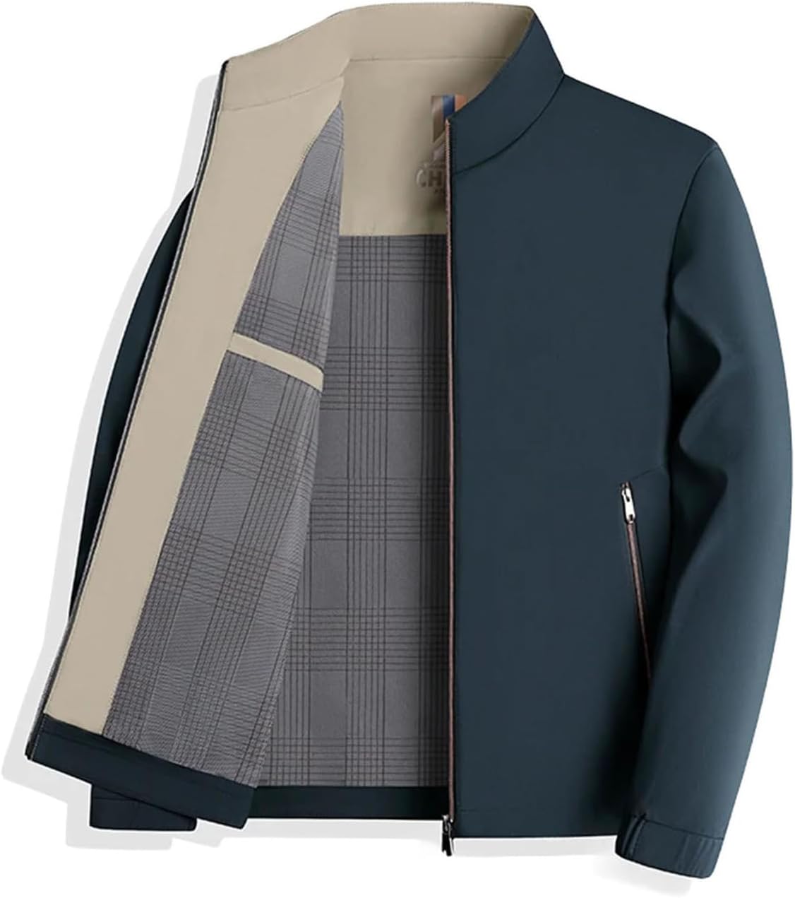 Mens Outdoor Sports Leisure Hiking Camping Windproof Jacket Lightweight Fashion Trends Solid Color Coats