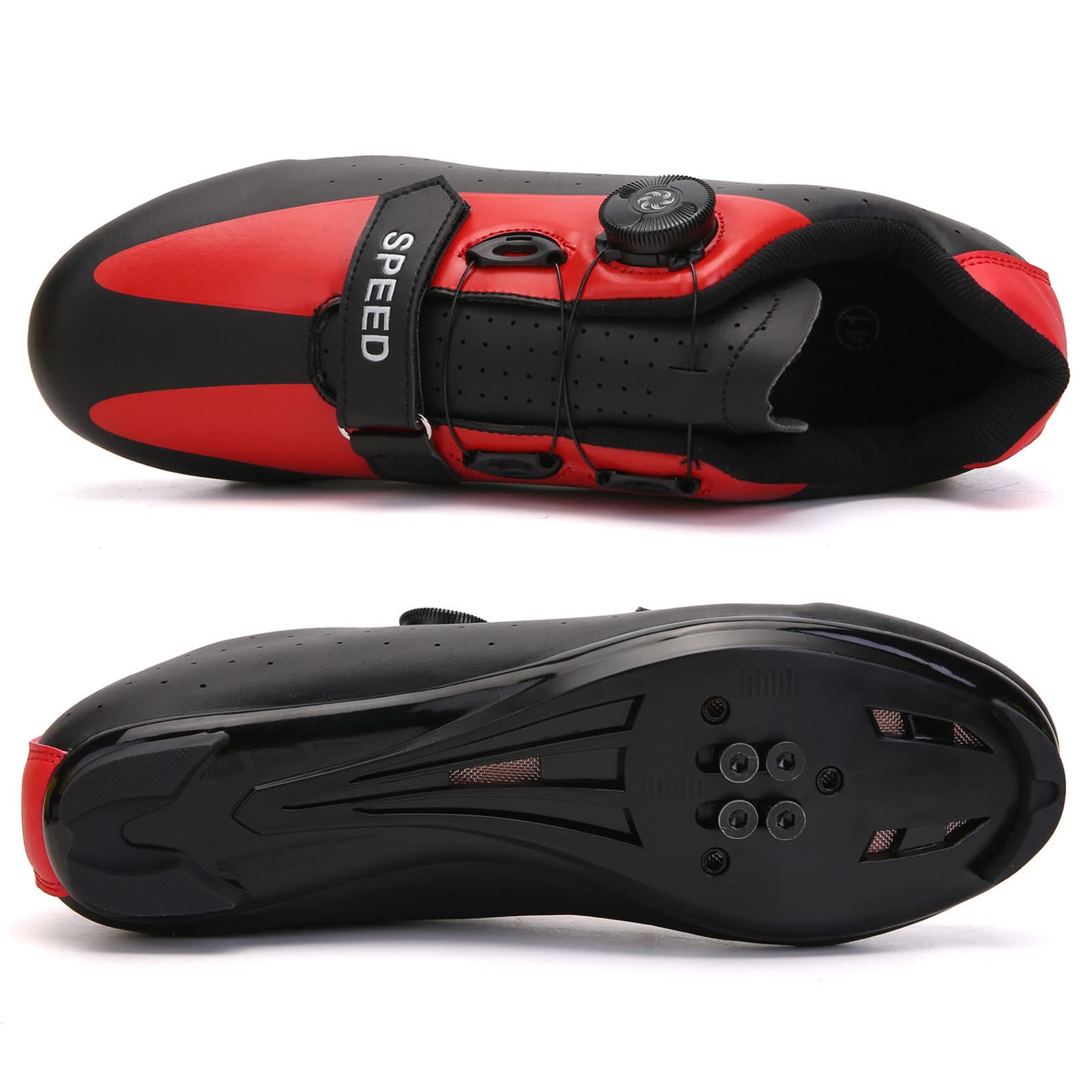 Black and red cycling shoes Clearance