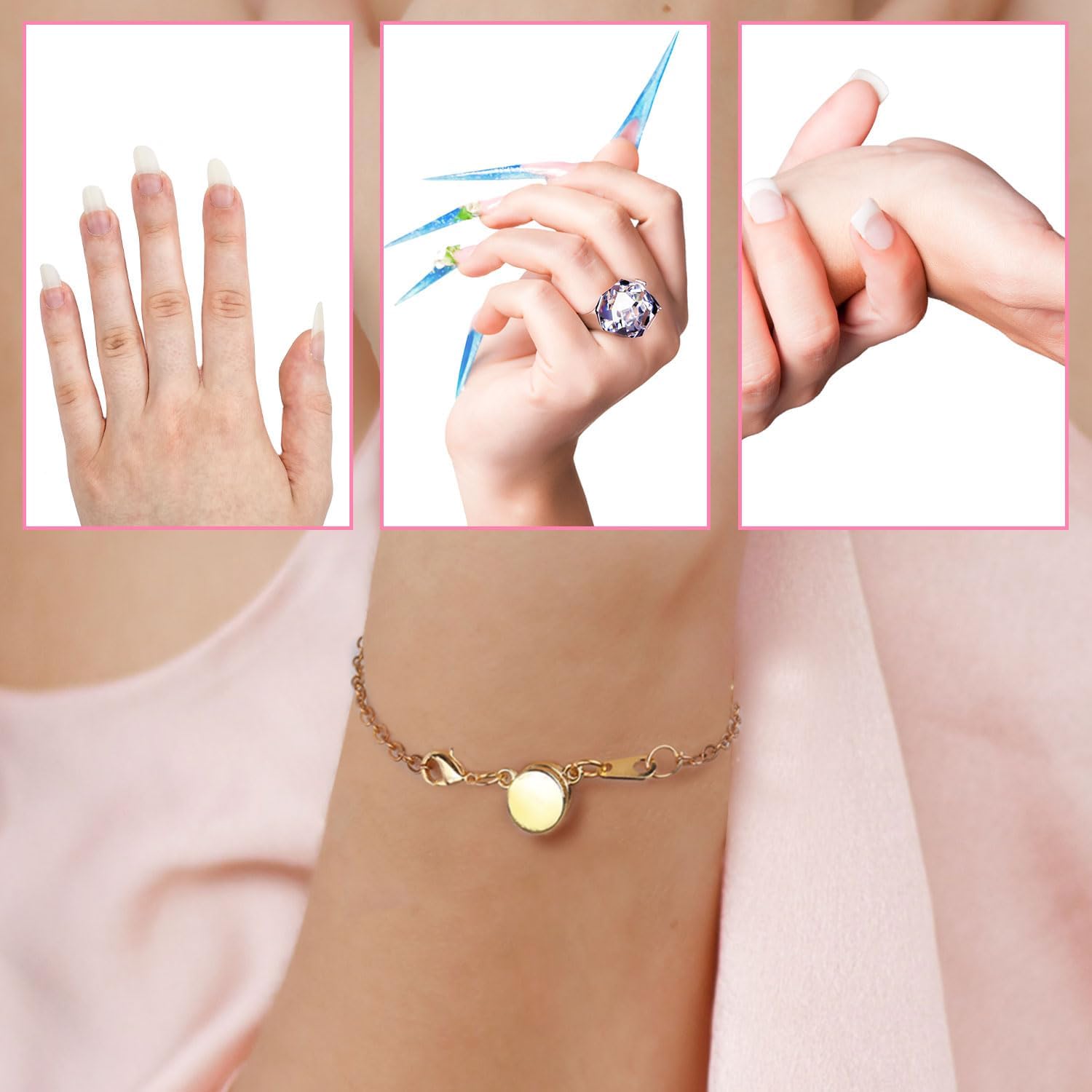 12pcs Magnetic Necklace Clasps and Closures, Alloy Necklace Extenders Gold Silver Rose Heart Magnetic Bracelet Clasps and Closures for Jewelry Making - Image 6