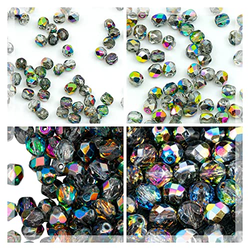 Czech Faceted Glass Beads Set for Jewelry Making