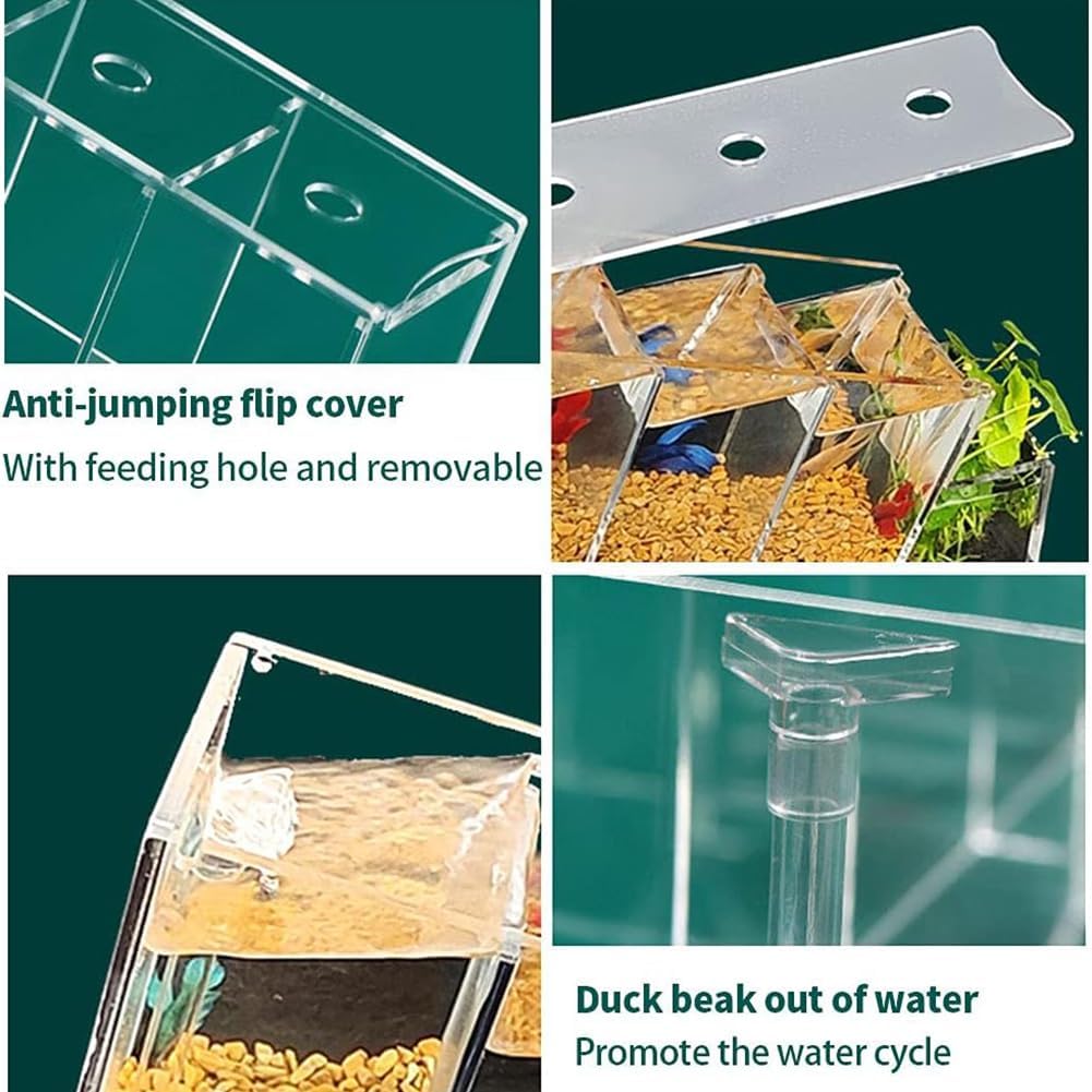 Acrylic Small Aquarium, Stairs-Style Transparent Betta Fish Tank, Ultra Clear Fish Tank Smart Aquarium, Tabletop Small Betta Fish Tank, Professional Fish Tank for Goldfish