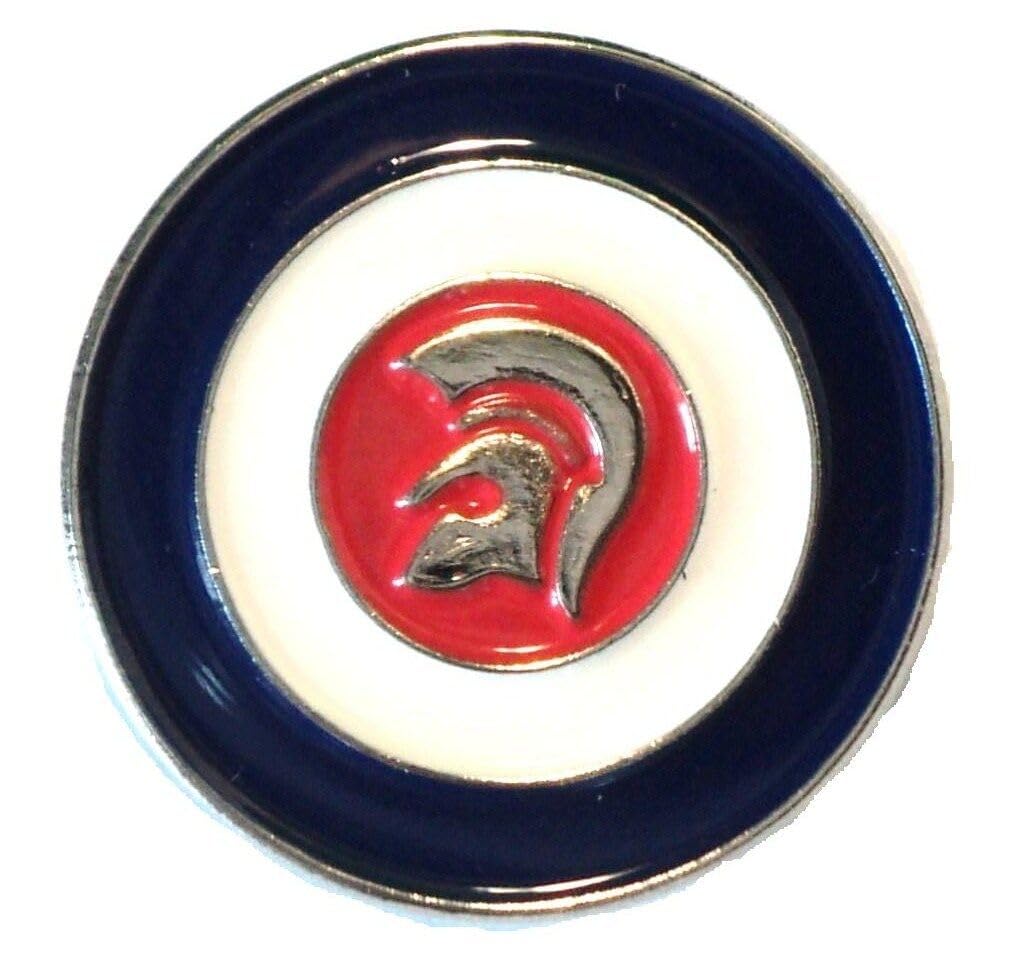 Trojan MOD Helmet Enamel Pin Lapel Badge with Butterfly Clasp Back