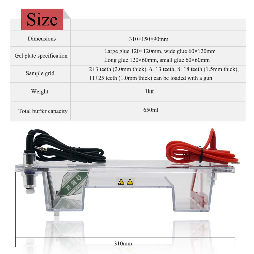 dycp-31dn Mini Lab Modular Gel horizontal electroforesis celular sistema 120 x 120 mm