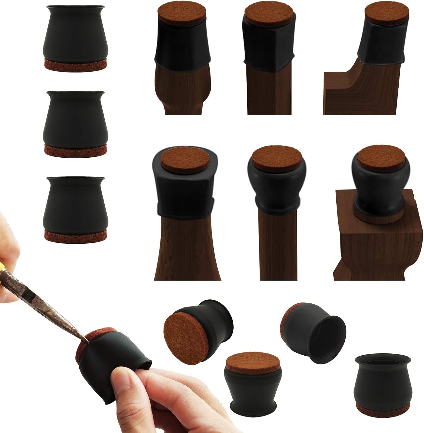 Buy 2021 Upgraded Silicone Chair Leg Caps With Soft Felt Pads Buy 2021 Upgraded Silicone Chair Leg Caps With Soft Felt Pads
