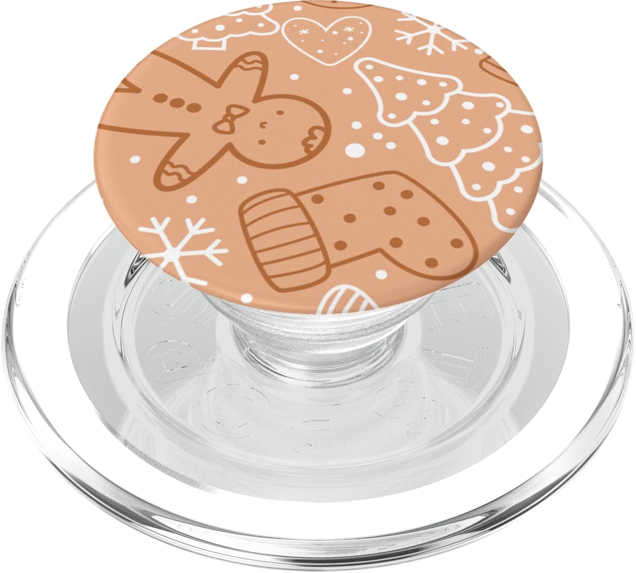 Cute Gingerbread Christmas Pattern Winter Santa Snowflake PopSockets MagSafe PopGrip for iPhone