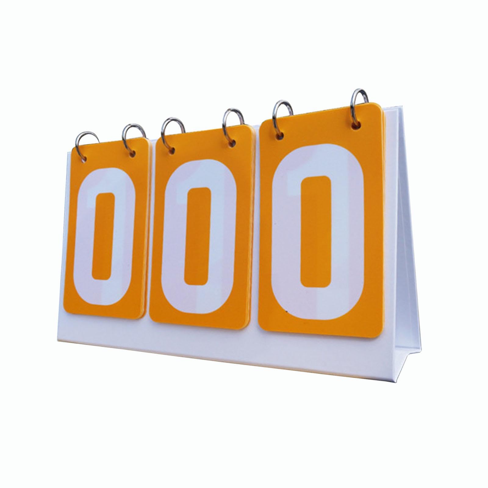 LOVIVER Score Counter Score Keeper Multipurpose Tabletop 3 digits Flip Number Score Board Table Score for Basketball Baseball, yellow