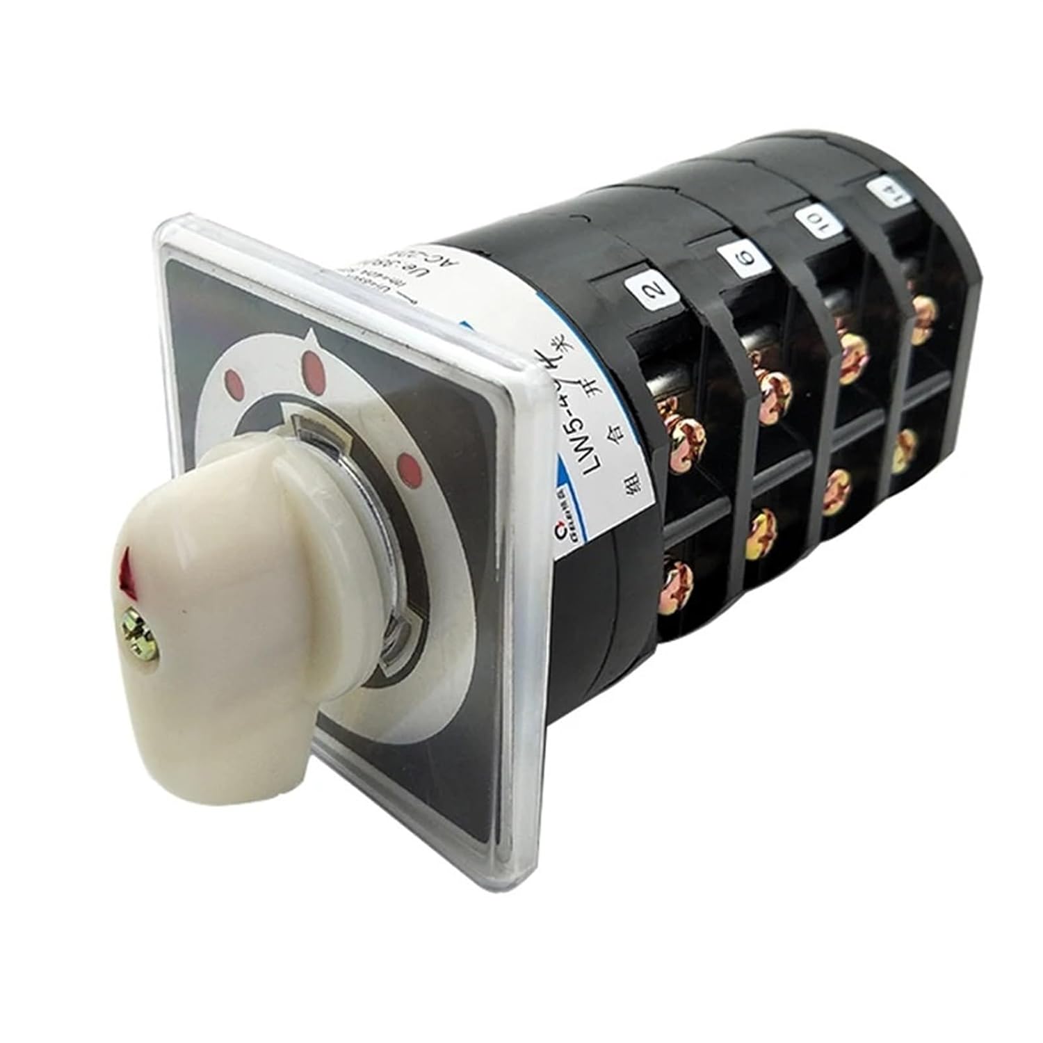 Ui 690V Ith 40A on-Off-on 3 Position 16 Terminals Explosion-Proof Rotary Cam Changeover Switch