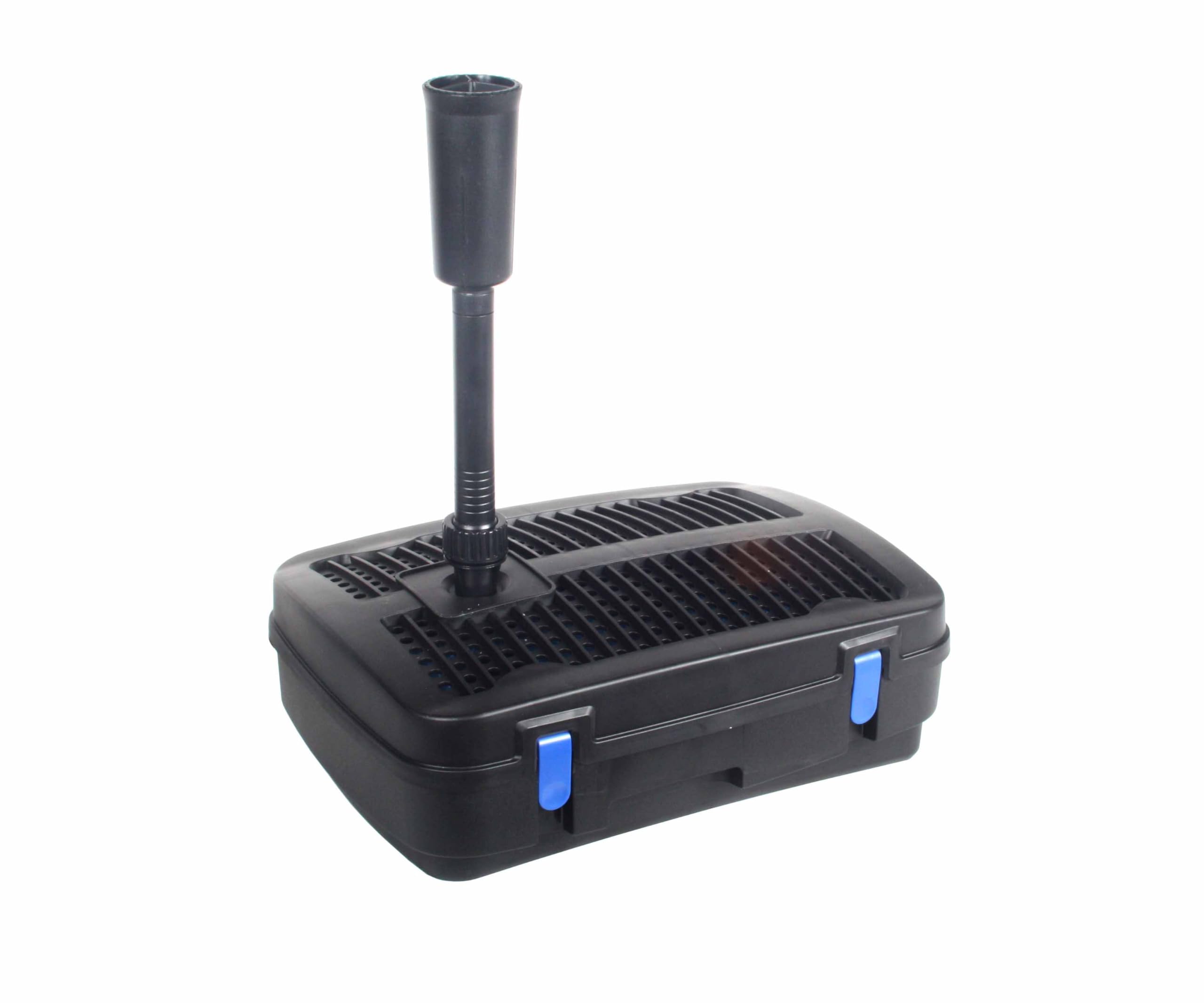 Bass Polska Bomba de estanque 3 en 1 con clarificador UVC y kit de fuente, 2500 l/h, lámpara UV de 11 W, 54 W, cable de 8 m, 3 accesorios para fuente