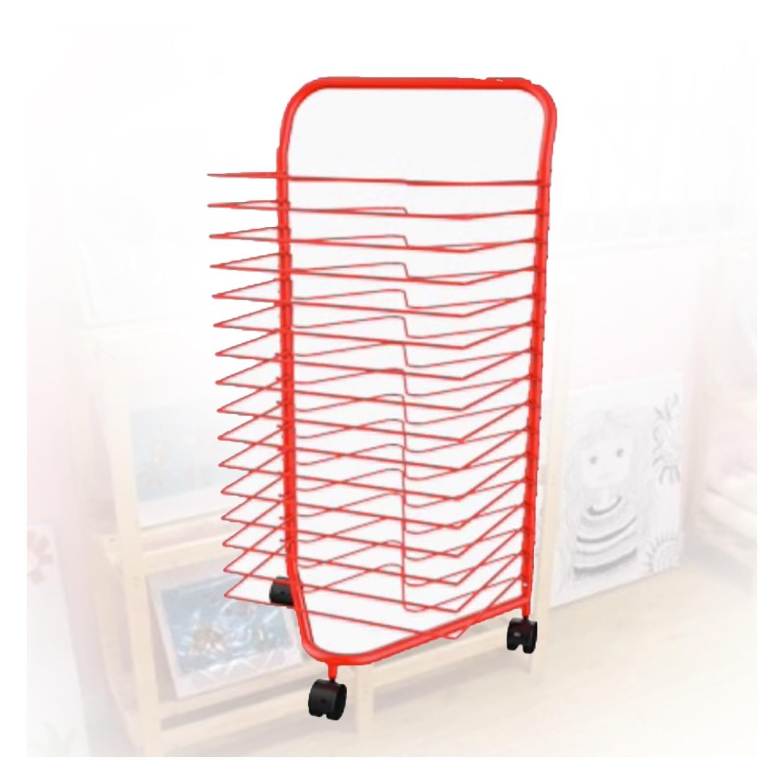 Aioneer Mobile Art Drying Rack With 16 Shelves, Artwork Organizer For S, Portable Art Storage For Schools, Classrooms, And Art Studios