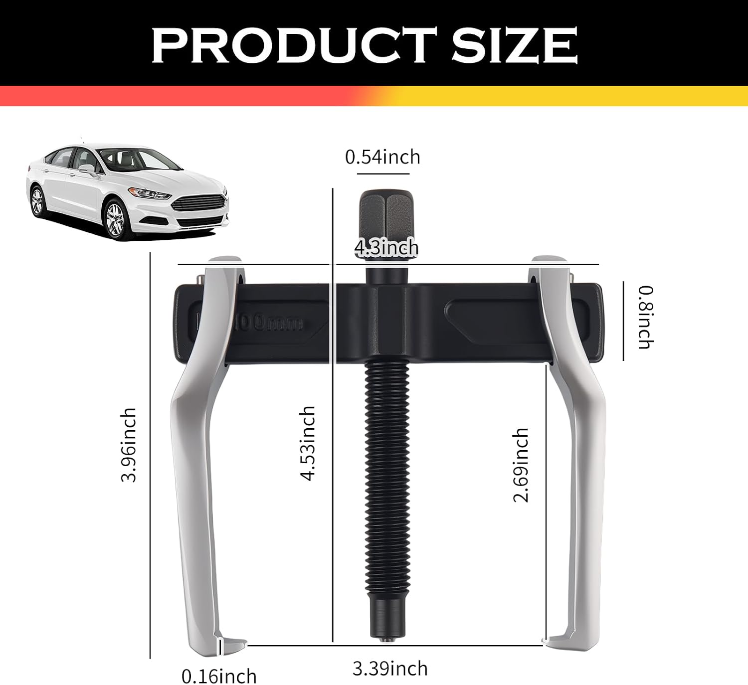 4" 2 Jaw Car Bearing Puller with Adjustable Design,Non-Slip Car Gear Puller Inside and Outside 2 Ways to Use for Detaching Cars Bearings,Sturdy Cars 2 Jaw Pullers