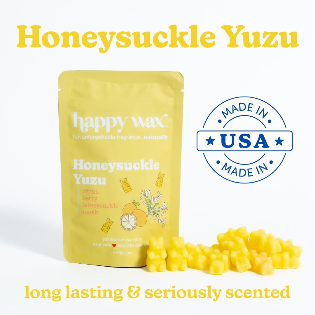 Happy Wax Floral Favorites Mix zapachowy wosk sojowy topi się - 226.8 g. Woreczek półfuntowy - czas palenia ponad 200 godzin! - Słodkie kształty woskowego serca! [Róża ogrodowa, liliowy, słodki