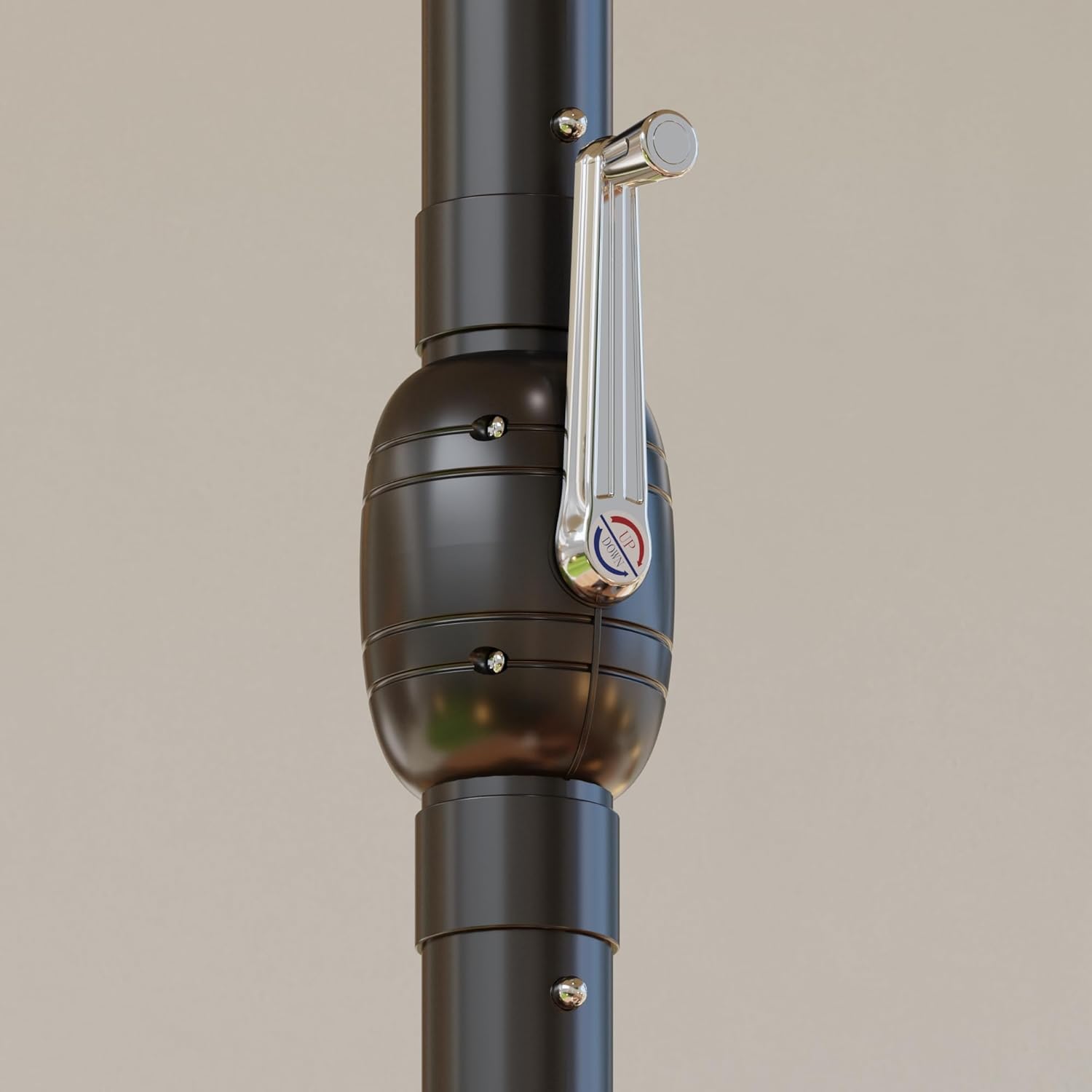 ECACAD 15 ft Extra Large Outdoor Patio Umbrella with Crank, Base Included, Rectangular Double-sided Umbrella for Pool Market Garden Backyard