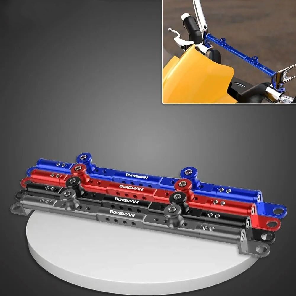 Moto Balance Bar Moto Manubrio Equilibrio Cross Bar Leva dello Sterzo Supporto della Staffa di Navigazione per Suzuki Burgman Street AN 125 200 400 650(Color:Burgman Logo)