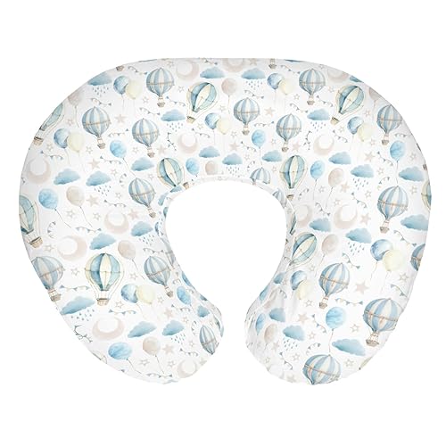 Miniatura 10 de Fundas de almohada de lactancia para niños y niñas, diseño retro, estrellas, nubes, cielo, para lactancia, almohadas suaves y elásticas extraíbles