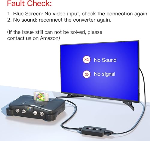 Miniatura 6 de N64 to HDMI Cable Converter Supports 4 3 and 16 9 HDMI Output Switch HDMI Cable for N64 Nintendo64 to HDMI Converter Compatible with Nintendo 64