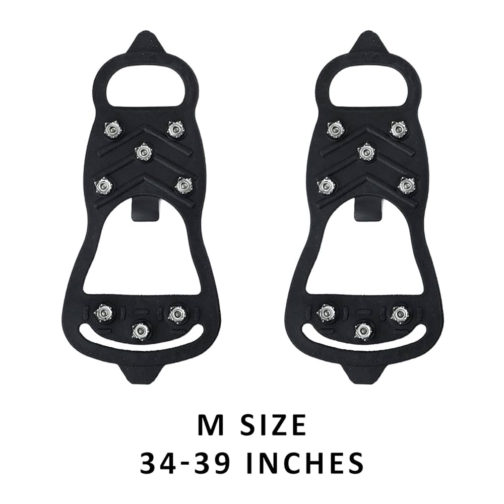 Ramponcini Antiscivolo Per Neve - 8 Chiodi In Acciaio, Taglia L (40-45), Per Escursionismo - Foto 14