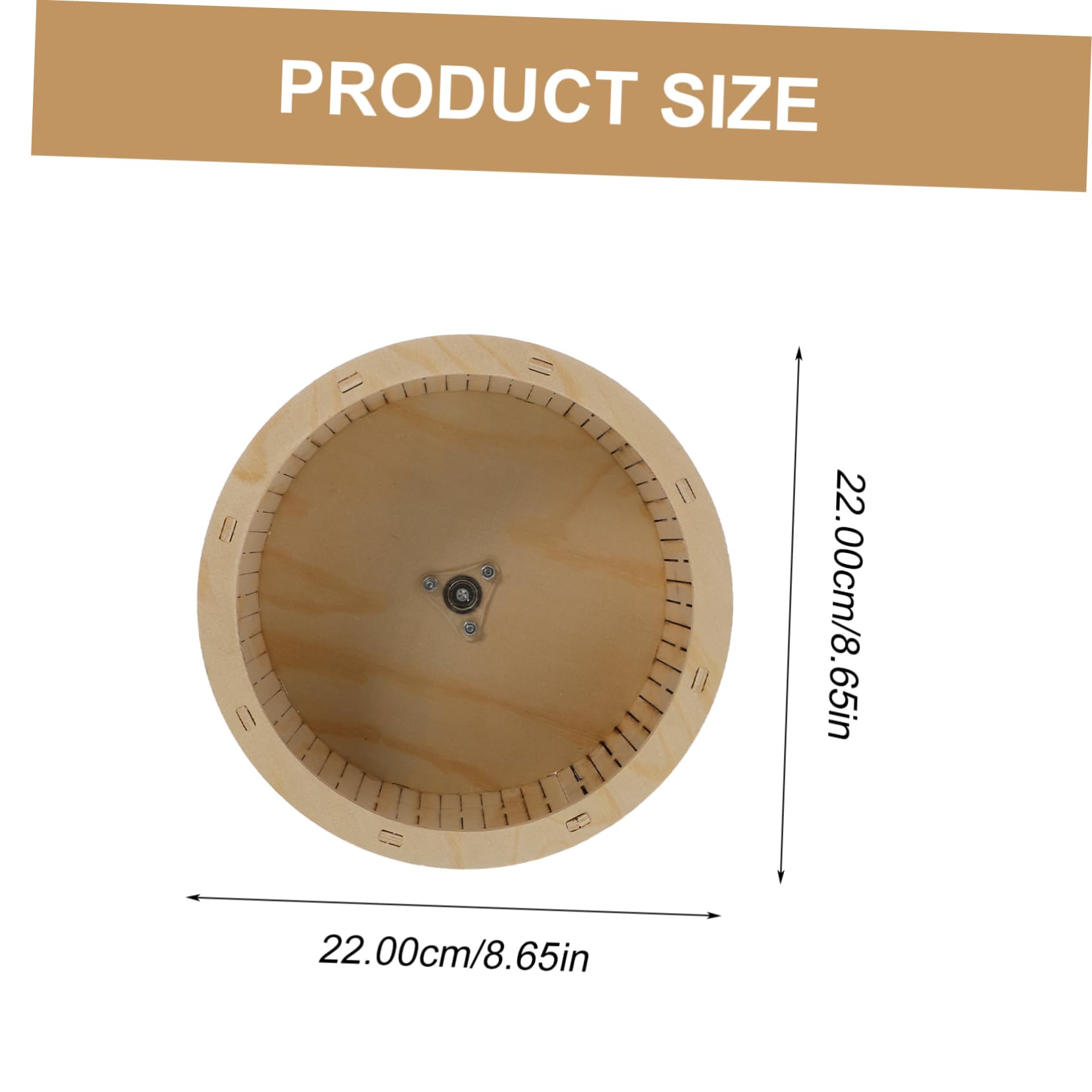 Kisangel 1Pc Wooden Hamster Exercise Wheel Quiet Running for Pets Durable for Hamsters Hedgehogs and Other Animals