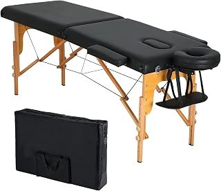 Zureni Memory Foam Foldable Massage Table Portable Spa & Salon Facial Bed for Parlour | Removable Headrest Armrest with Wo... Price In India