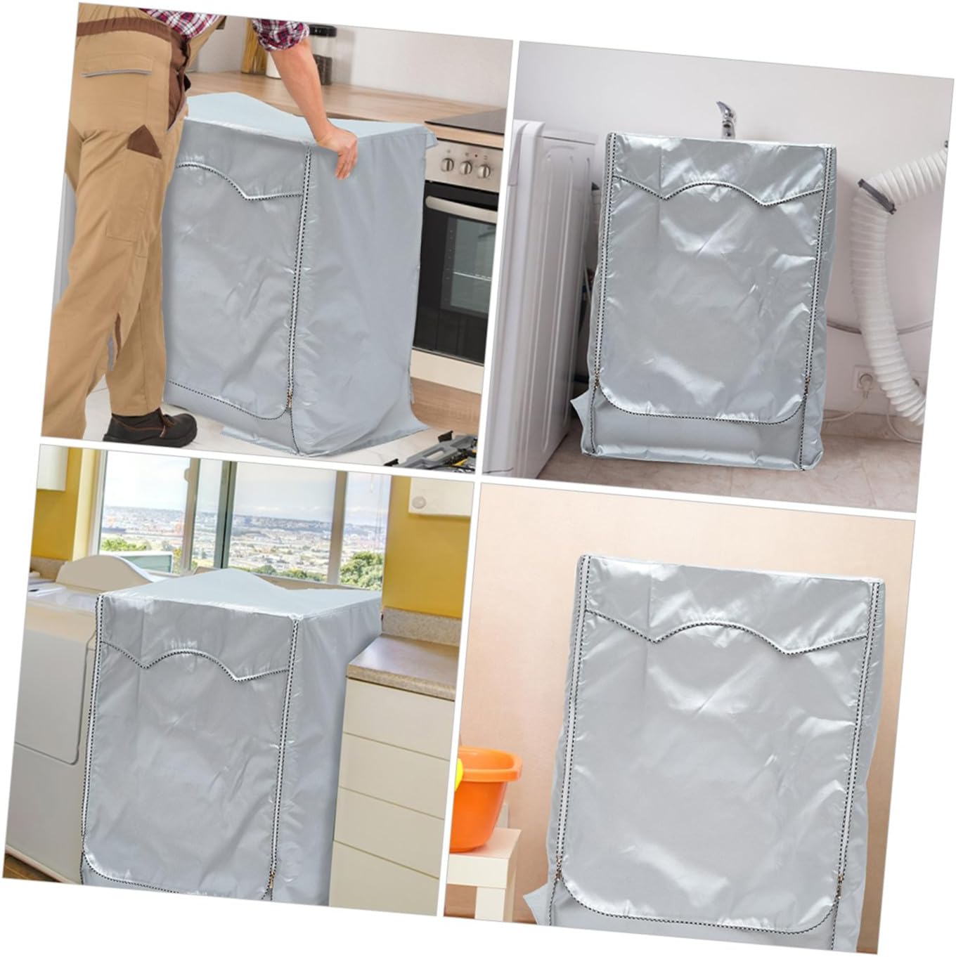 Veemoon Washing Machine Cover Protector Full Dust and for Automatic Washers for Home Laundry Kitchen Bathroom Outdoor Use