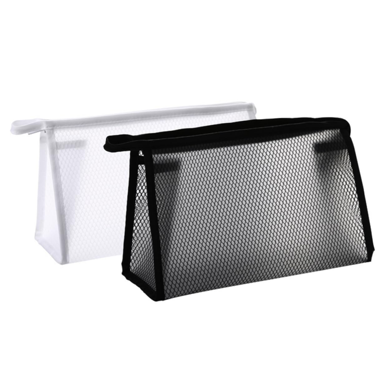 POPETPOP 3pezzi Borsa Cosmetica Trasparente Rete Per Make-up Borsa Da Viaggio Per Cosmetici Compatta e Pratica Per Donne Per Viaggi e Attività Outdoor