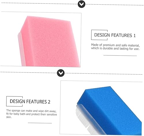 Miniatura 4 de 2Pcs Sensory Training Massage Sponge Brush Soft Body Scrubber for Portable and Lightweight for Shower and Bath Promotes Circulation and Skin Health