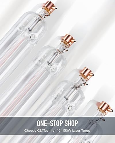 Miniatura 5 de OMTech Tubo láser de CO2 de 40 W para grabador láser y máquina cortadora, tubo de corte láser de 28.346in y 1.969in de diámetro con vidrio de