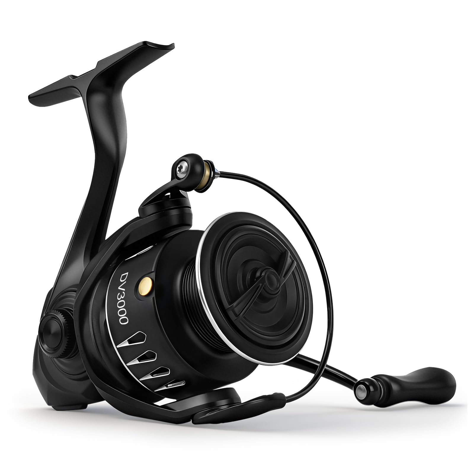 Lightweight Spinning Fishing Reel, Sealed Carbon Fiber Up to 18 LBs Max Drag, 5+1BB for Saltwater&Freshwater, 5.2:1 Gear Ratio,CNC Aluminum Spool,1000 Perfect for Ice Fishing, 2000, 3000, 4000 Series