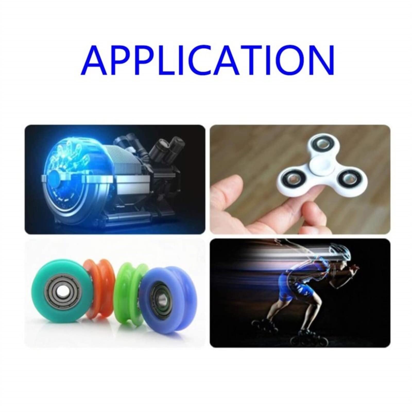 10 sztuk Łożysko kulkowe 688rs 684 685 686 687 688 689 ZZ RS 2RS gumowe łożyska uszczelniające Cove do Longboard Wrotki (kolor: -2rs czarny, rozmiar: 687 7X14X5MM-ABEC-(1)