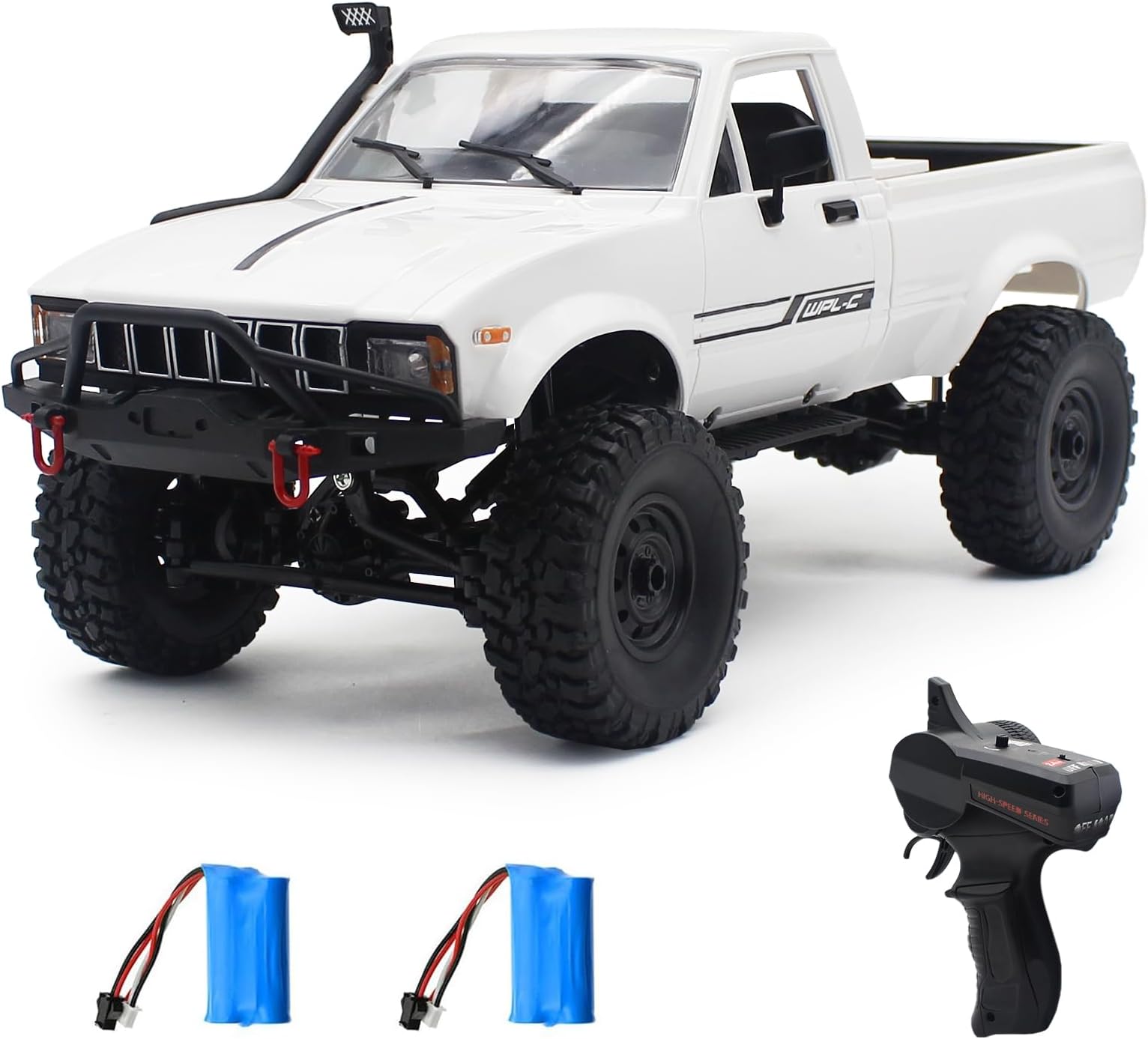 Mostop RC Crawler 1/16 Scale 4WD Off-Road Pick up Climbing Vehicle Speed Model Toys, C24-1 Throttle & Steering Control RC Trucks 2.4Ghz Remote Control Children Car for Kids